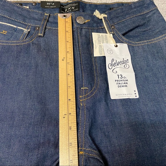 SOLD! New SCOTCH & SODA Men’s Lot 22 Dean Raw Italian Selvedge Loose Tapered Fit - Picture 13 of 14